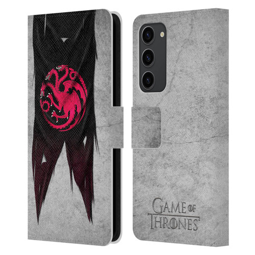 HBO Game of Thrones Sigil Flags Targaryen Leather Book Wallet Case Cover For Samsung Galaxy S23+ 5G