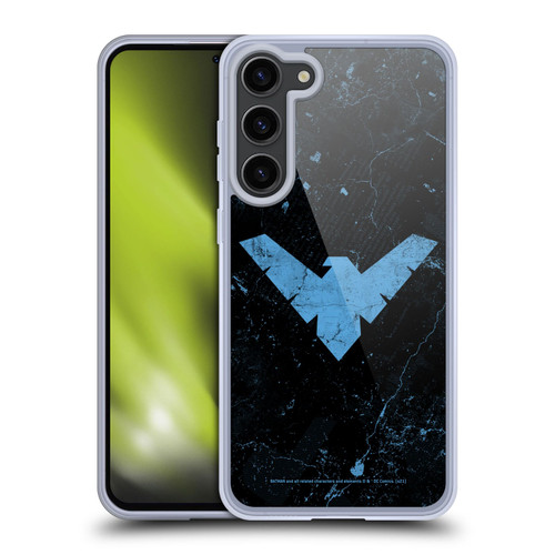Batman DC Comics Nightwing Logo Grunge Soft Gel Case for Samsung Galaxy S23+ 5G