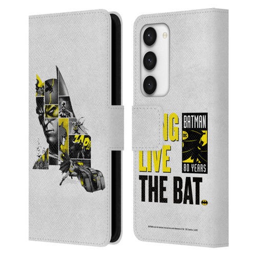 Batman DC Comics 80th Anniversary Collage Leather Book Wallet Case Cover For Samsung Galaxy S23 5G