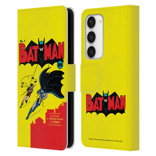 Batman DC Comics Famous Comic Book Covers Number 1 Leather Book Wallet Case Cover For Samsung Galaxy S23 5G