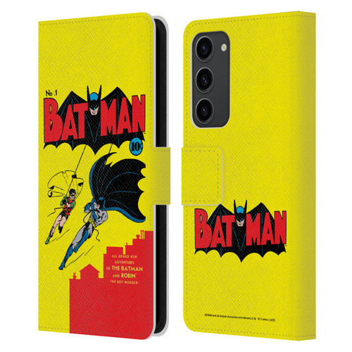 Batman DC Comics Famous Comic Book Covers Number 1 Leather Book Wallet Case Cover For Samsung Galaxy S23+ 5G