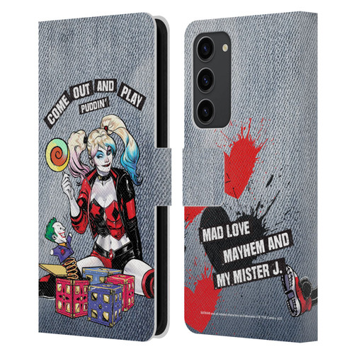 Batman DC Comics Harley Quinn Graphics Toys Leather Book Wallet Case Cover For Samsung Galaxy S23+ 5G