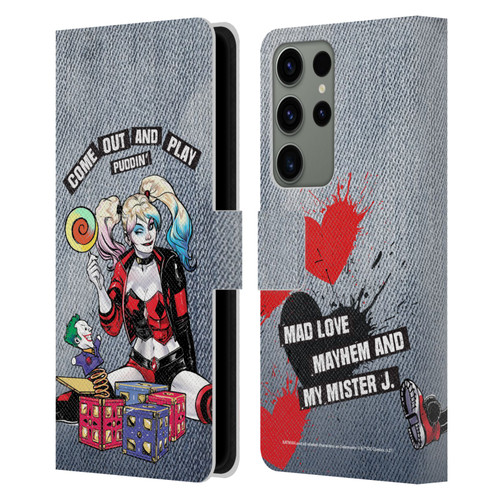 Batman DC Comics Harley Quinn Graphics Toys Leather Book Wallet Case Cover For Samsung Galaxy S23 Ultra 5G