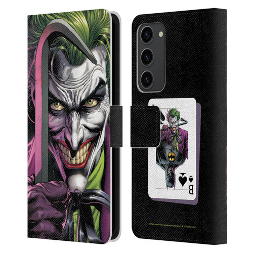 Batman DC Comics Three Jokers The Clown Leather Book Wallet Case Cover For Samsung Galaxy S23+ 5G