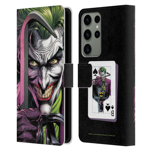 Batman DC Comics Three Jokers The Clown Leather Book Wallet Case Cover For Samsung Galaxy S23 Ultra 5G