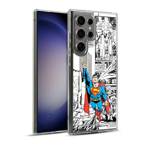 Superman DC Comics Comicbook Art Flight Soft Gel Case for Samsung Galaxy S23 Ultra 5G & MagSafe