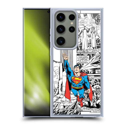 Superman DC Comics Comicbook Art Flight Soft Gel Case for Samsung Galaxy S23 Ultra 5G