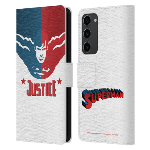 Superman DC Comics Character Art Justice Leather Book Wallet Case Cover For Samsung Galaxy S23+ 5G