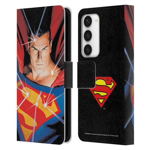 Superman DC Comics Famous Comic Book Covers Alex Ross Mythology Leather Book Wallet Case Cover For Samsung Galaxy S23 5G
