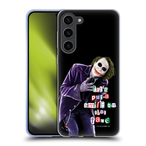 The Dark Knight Graphics Joker Put A Smile Soft Gel Case for Samsung Galaxy S23+ 5G