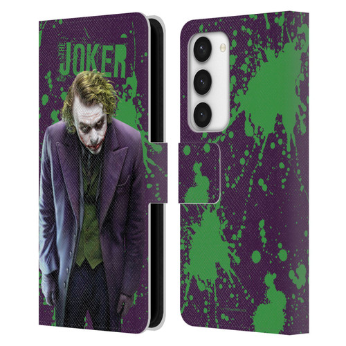 The Dark Knight Graphics Character Art Leather Book Wallet Case Cover For Samsung Galaxy S23 5G