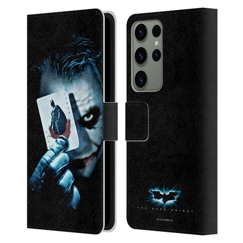 The Dark Knight Key Art Joker Card Leather Book Wallet Case Cover For Samsung Galaxy S23 Ultra 5G