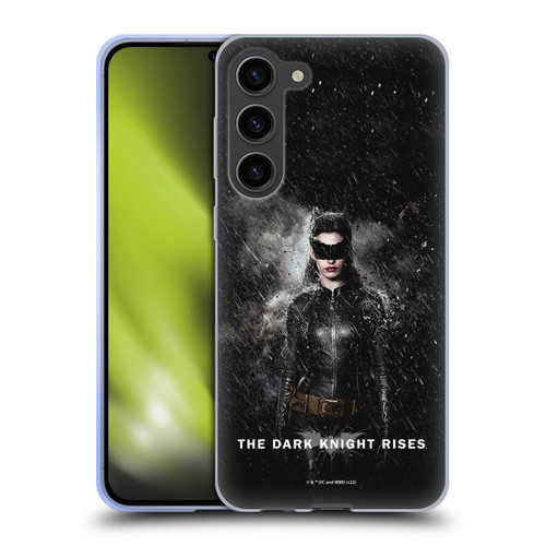 The Dark Knight Rises Key Art Catwoman Rain Poster Soft Gel Case for Samsung Galaxy S23+ 5G