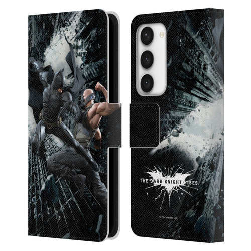 The Dark Knight Rises Character Art Batman Vs Bane Leather Book Wallet Case Cover For Samsung Galaxy S23 5G