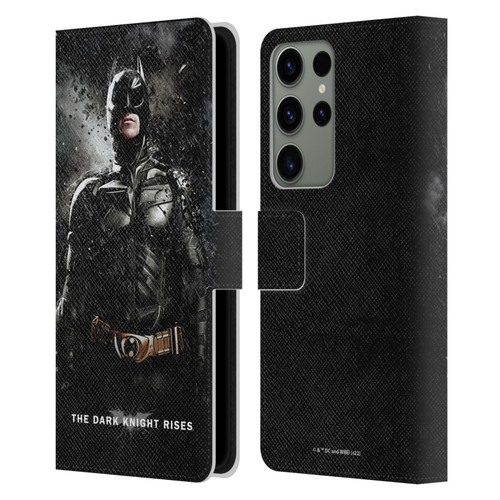 The Dark Knight Rises Key Art Batman Rain Poster Leather Book Wallet Case Cover For Samsung Galaxy S23 Ultra 5G