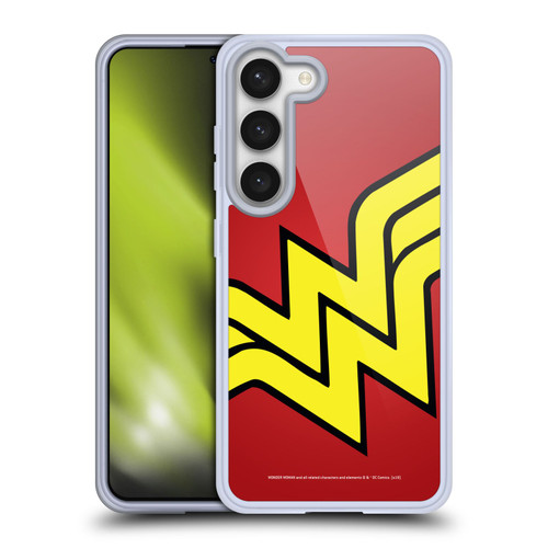 Wonder Woman DC Comics Logos Oversized Soft Gel Case for Samsung Galaxy S23 5G