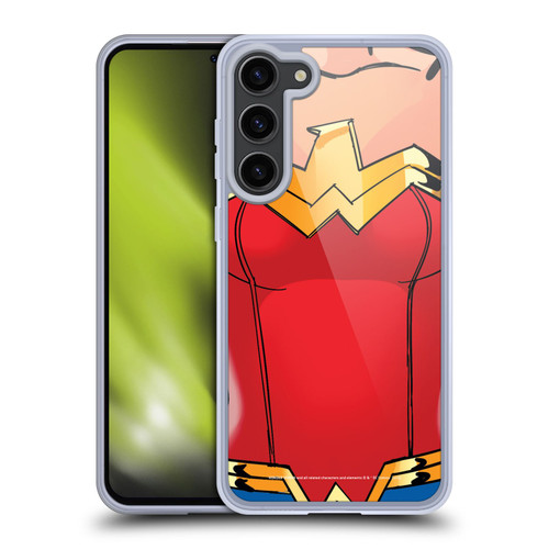 Wonder Woman DC Comics Logos Costume Soft Gel Case for Samsung Galaxy S23+ 5G