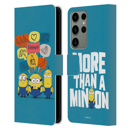 Minions Rise of Gru(2021) Graphics Speech Bubbles Leather Book Wallet Case Cover For Samsung Galaxy S23 Ultra 5G