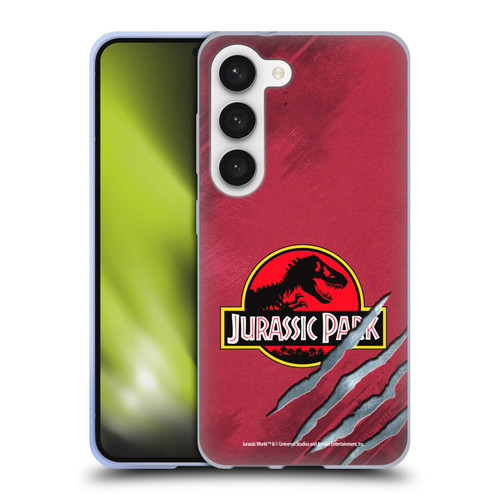Jurassic Park Logo Red Claw Soft Gel Case for Samsung Galaxy S23 5G