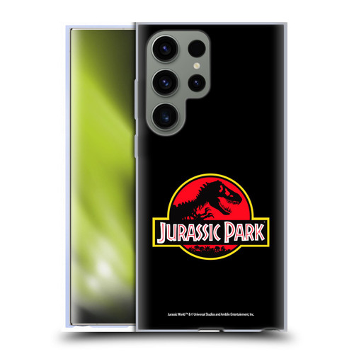 Jurassic Park Logo Plain Black Soft Gel Case for Samsung Galaxy S23 Ultra 5G