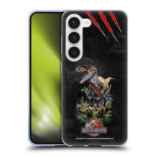 Jurassic Park III Key Art Dinosaurs 3 Soft Gel Case for Samsung Galaxy S23 5G