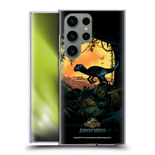 Jurassic World Key Art Blue Velociraptor Soft Gel Case for Samsung Galaxy S23 Ultra 5G