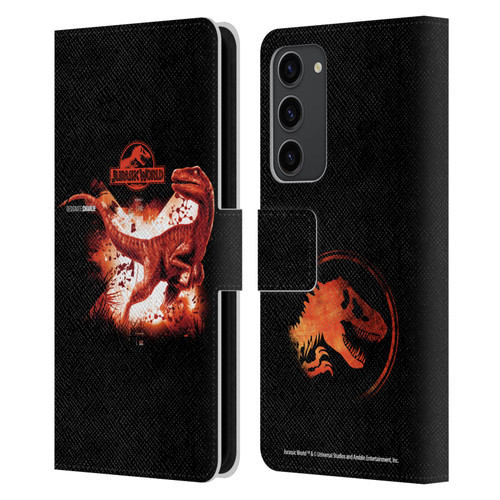 Jurassic World Key Art Velociraptor Leather Book Wallet Case Cover For Samsung Galaxy S23+ 5G