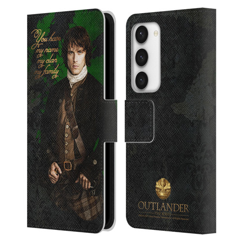 Outlander Portraits Jamie Leather Book Wallet Case Cover For Samsung Galaxy S23 5G