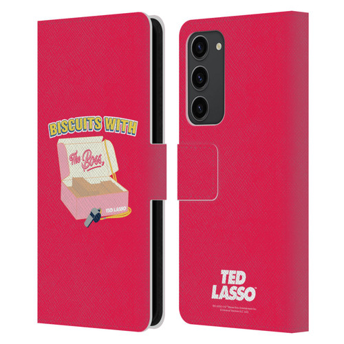 Ted Lasso Season 1 Graphics Biscuits With The Boss Leather Book Wallet Case Cover For Samsung Galaxy S23+ 5G