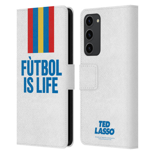 Ted Lasso Season 1 Graphics Futbol Is Life Leather Book Wallet Case Cover For Samsung Galaxy S23+ 5G