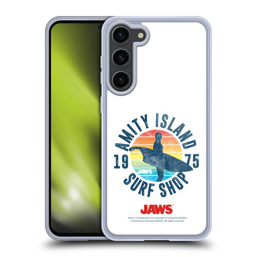 Jaws I Key Art Surf Shop Soft Gel Case for Samsung Galaxy S23+ 5G