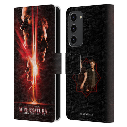 Supernatural Key Art Sam, Dean & Castiel Leather Book Wallet Case Cover For Samsung Galaxy S23+ 5G