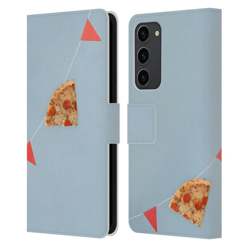 Pepino De Mar Foods Pizza Leather Book Wallet Case Cover For Samsung Galaxy S23+ 5G