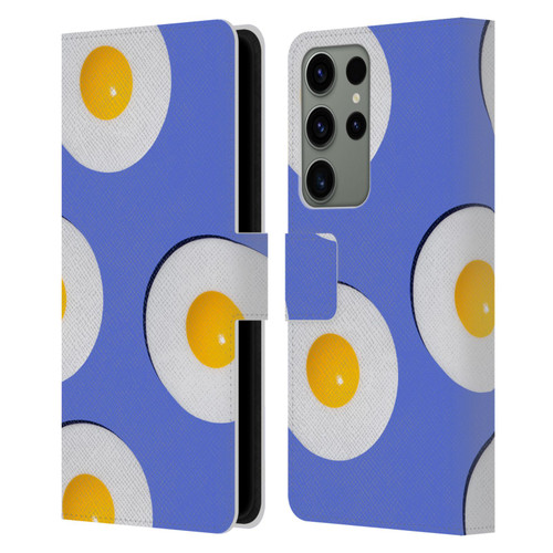 Pepino De Mar Patterns 2 Egg Leather Book Wallet Case Cover For Samsung Galaxy S23 Ultra 5G