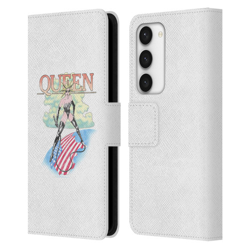 Queen Key Art Vintage Tour Leather Book Wallet Case Cover For Samsung Galaxy S23 5G