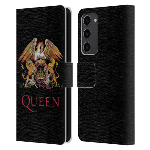 Queen Key Art Crest Leather Book Wallet Case Cover For Samsung Galaxy S23+ 5G