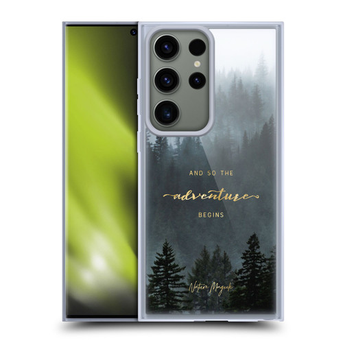 Nature Magick So The Adventure Begins Quote Trees Soft Gel Case for Samsung Galaxy S23 Ultra 5G