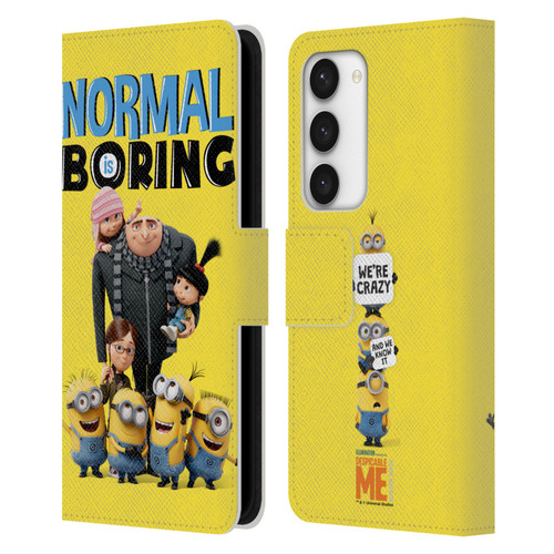 Despicable Me Gru's Family Minions Leather Book Wallet Case Cover For Samsung Galaxy S23 5G