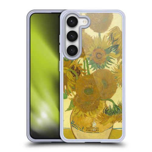 The National Gallery Art Sunflowers Soft Gel Case for Samsung Galaxy S23 5G