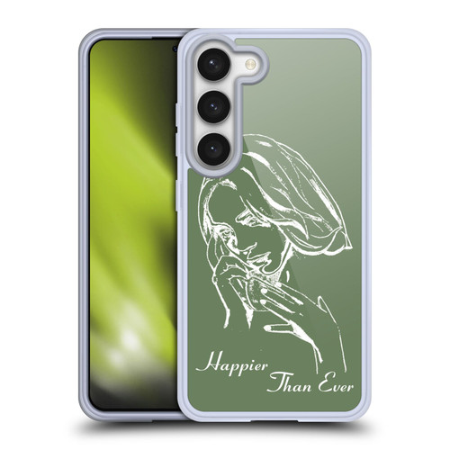 Billie Eilish Happier Than Ever Album Stencil Green Soft Gel Case for Samsung Galaxy S23 5G