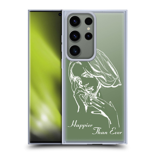 Billie Eilish Happier Than Ever Album Stencil Green Soft Gel Case for Samsung Galaxy S23 Ultra 5G