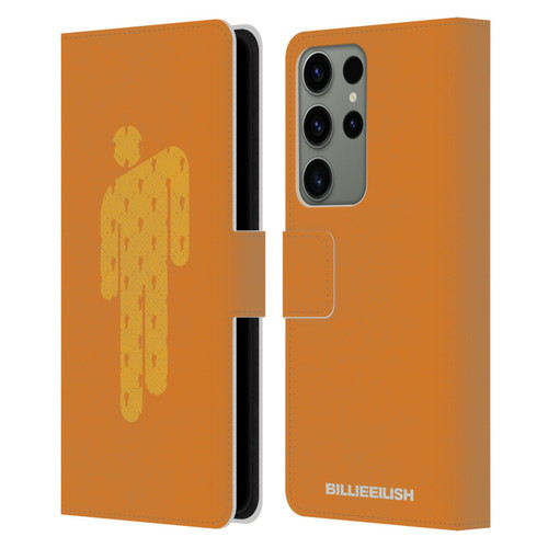 Billie Eilish Key Art Blohsh Orange Leather Book Wallet Case Cover For Samsung Galaxy S23 Ultra 5G