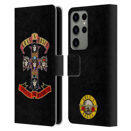Guns N' Roses Key Art Appetite For Destruction Leather Book Wallet Case Cover For Samsung Galaxy S23 Ultra 5G