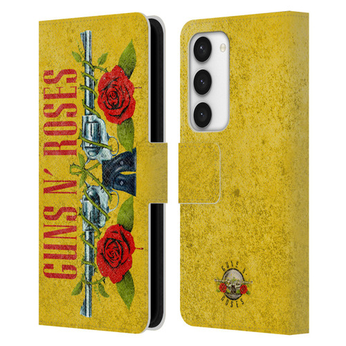 Guns N' Roses Vintage Pistols Leather Book Wallet Case Cover For Samsung Galaxy S23 5G