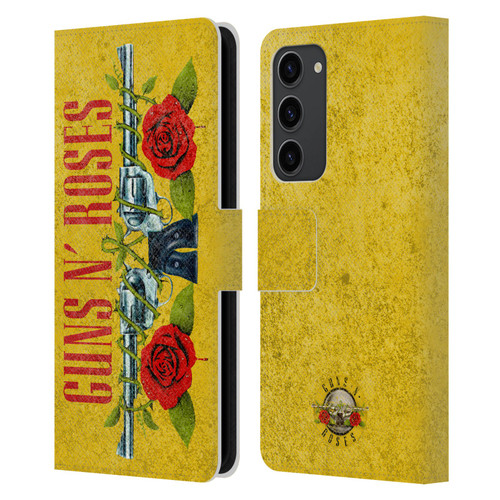Guns N' Roses Vintage Pistols Leather Book Wallet Case Cover For Samsung Galaxy S23+ 5G