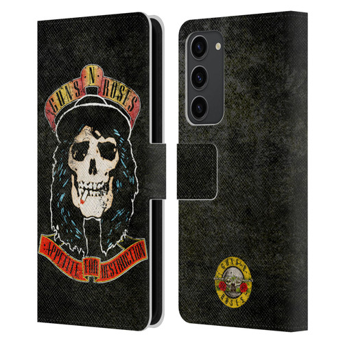 Guns N' Roses Vintage Stradlin Leather Book Wallet Case Cover For Samsung Galaxy S23+ 5G