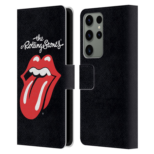 The Rolling Stones Key Art Tongue Classic Leather Book Wallet Case Cover For Samsung Galaxy S23 Ultra 5G