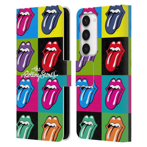 The Rolling Stones Licks Collection Pop Art 1 Leather Book Wallet Case Cover For Samsung Galaxy S23 5G