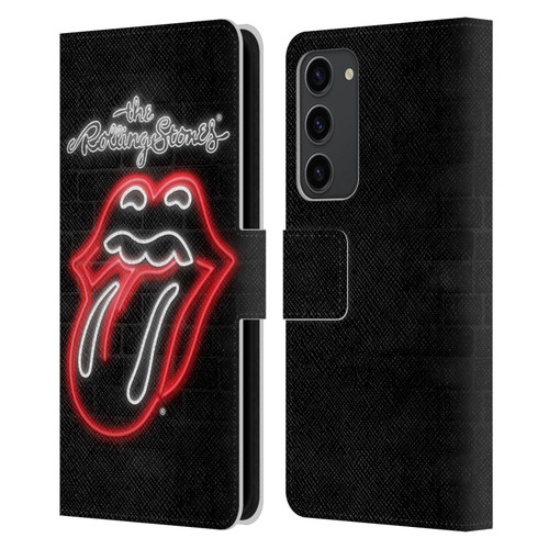 The Rolling Stones Licks Collection Neon Leather Book Wallet Case Cover For Samsung Galaxy S23+ 5G