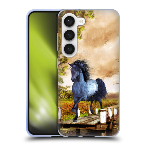 Simone Gatterwe Horses On The Lake Soft Gel Case for Samsung Galaxy S23 5G